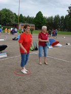 Perjantain alkupeleissä Raili V ja Marja-Liisa.